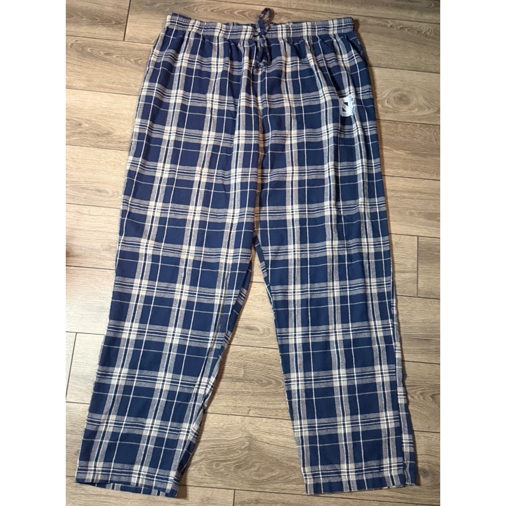 Concepts Sport UNC Tar Heels Mens 3XLT Pajama Pants Navy Blue Plaid Lounge NCAA